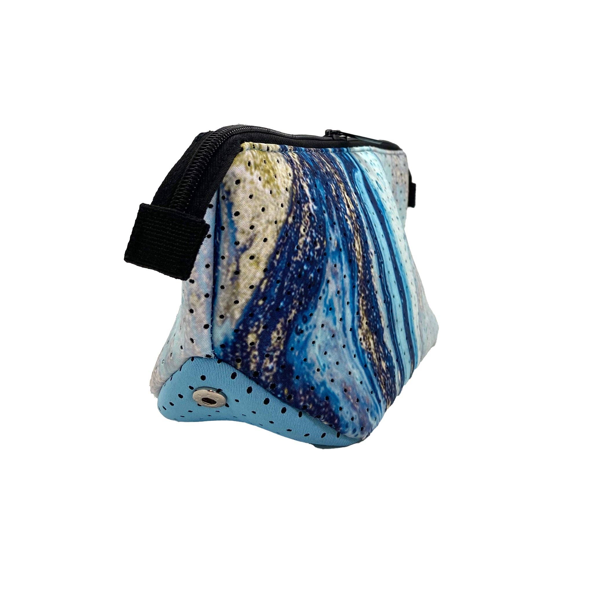 Cthru Purses - Wholesale Makeup/Cosmetic Bag - Neoprene Cosmetic/Travel Bag Geode Light Blue1