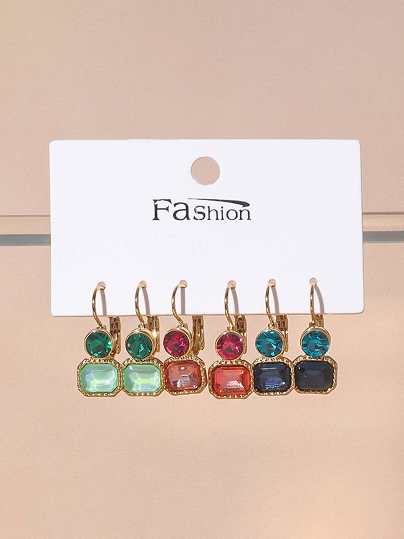 Blossom bijoux – wholesale Smycken – Set med 3 par strassörhängen Strass Sleeping Bag 25AHBOL036