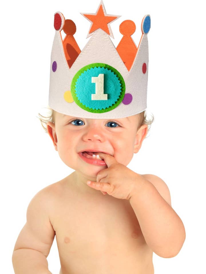 Chapéu de festa de aniversário - coroa de feltro ajustável para menino e menina por atacado de Puk Art