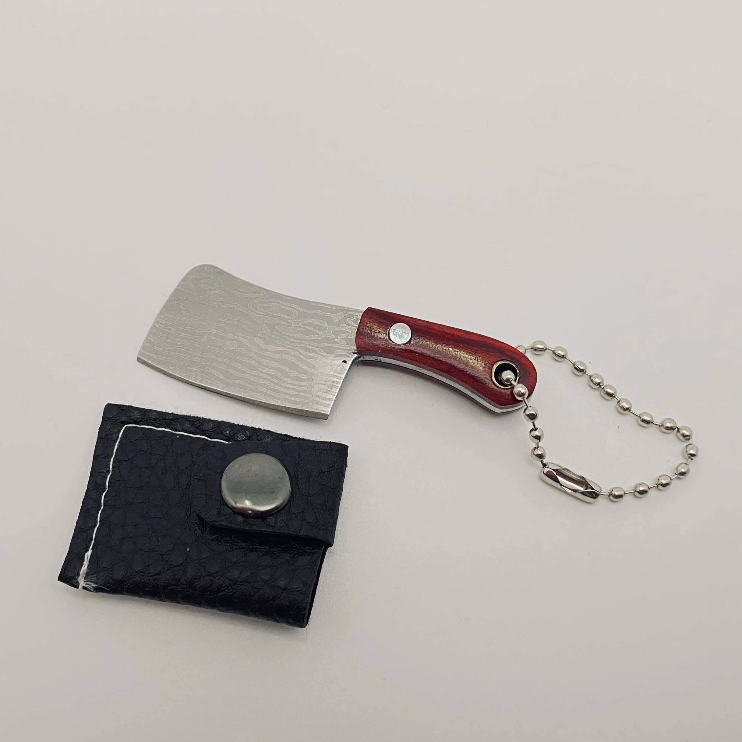 Mio Queena – wholesale Nyckelring - Unisex – Damaskus Mönster Mini Knife Kechain Gift10