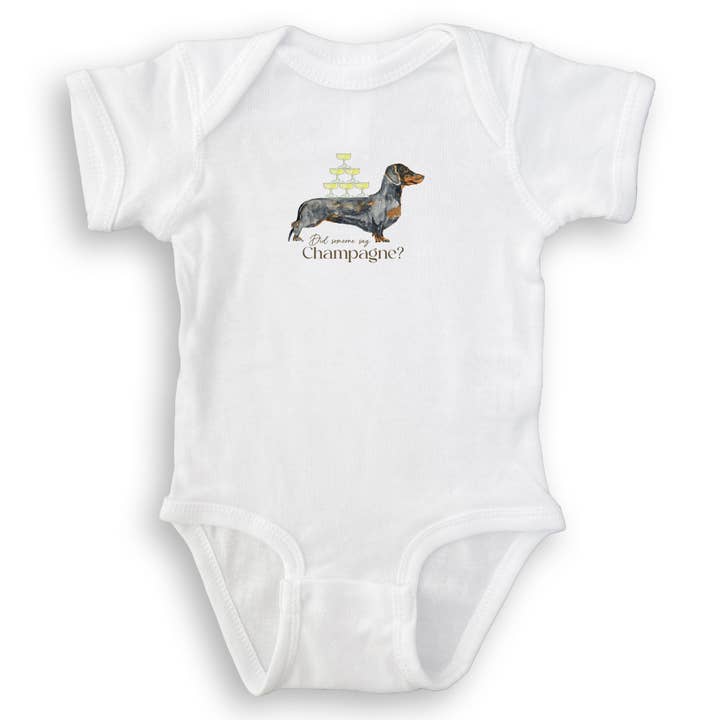 French Graffiti - Wholesale Tea towel - Dachshund with Champagne14