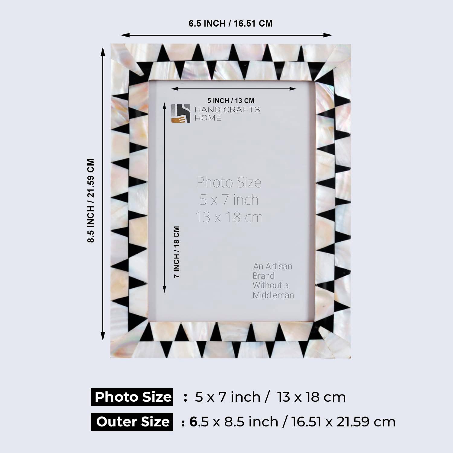 Handicrafts Home - Wholesale Picture Frame - Picture Frame Pearlescent Flash Mother of Pearl, 3 Sizes7