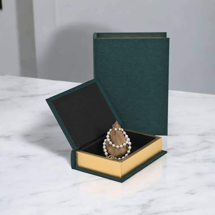 Cheungs Home Decor - Vente Boîtes décoratives - Coffret à livres en lin Canter Isle1