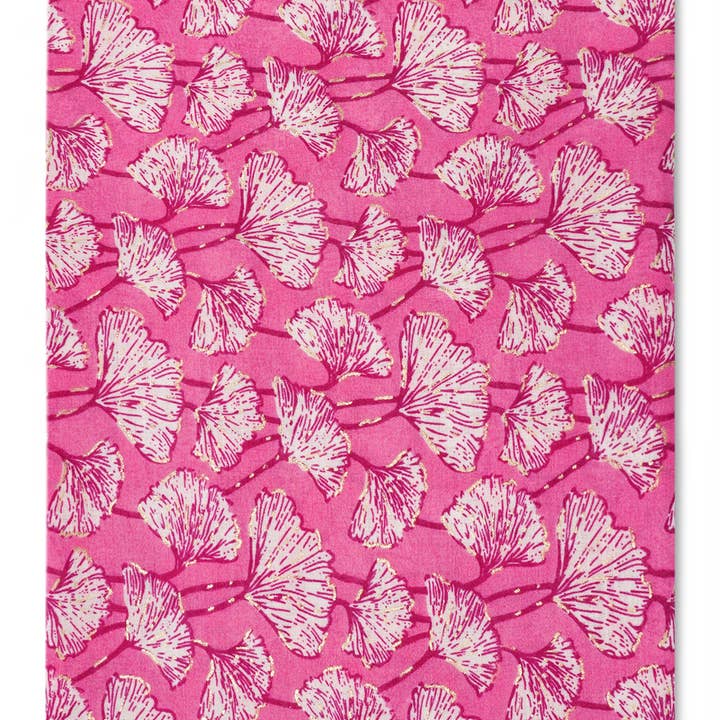 HJS - Wholesale Scarf - Women's - Printed scarf 'CLOVER' - made of viscose with golden print