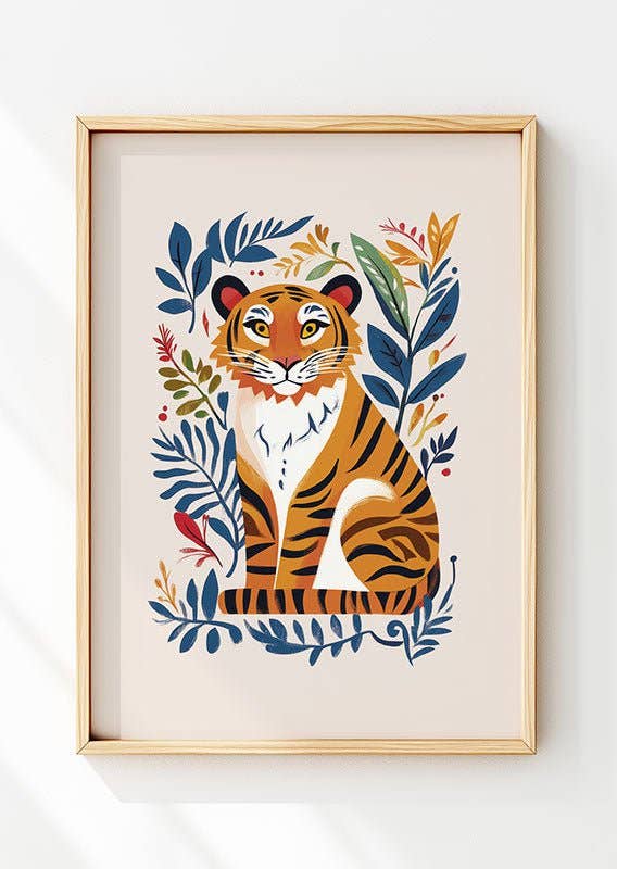 MokaMouse - Wholesale Poster - Folk Art Tiger - Folk Art Poster4