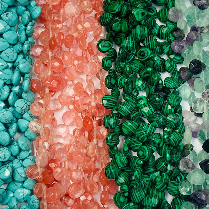 The Bead Bazaar - Wholesale Beads - Top Drilled Faceted Drop Gemstone Beads, Teardrop Shaped Beads, Natural Gemstone Beads For Earrings, Genuine Gemstone Beads For Necklace, Gems