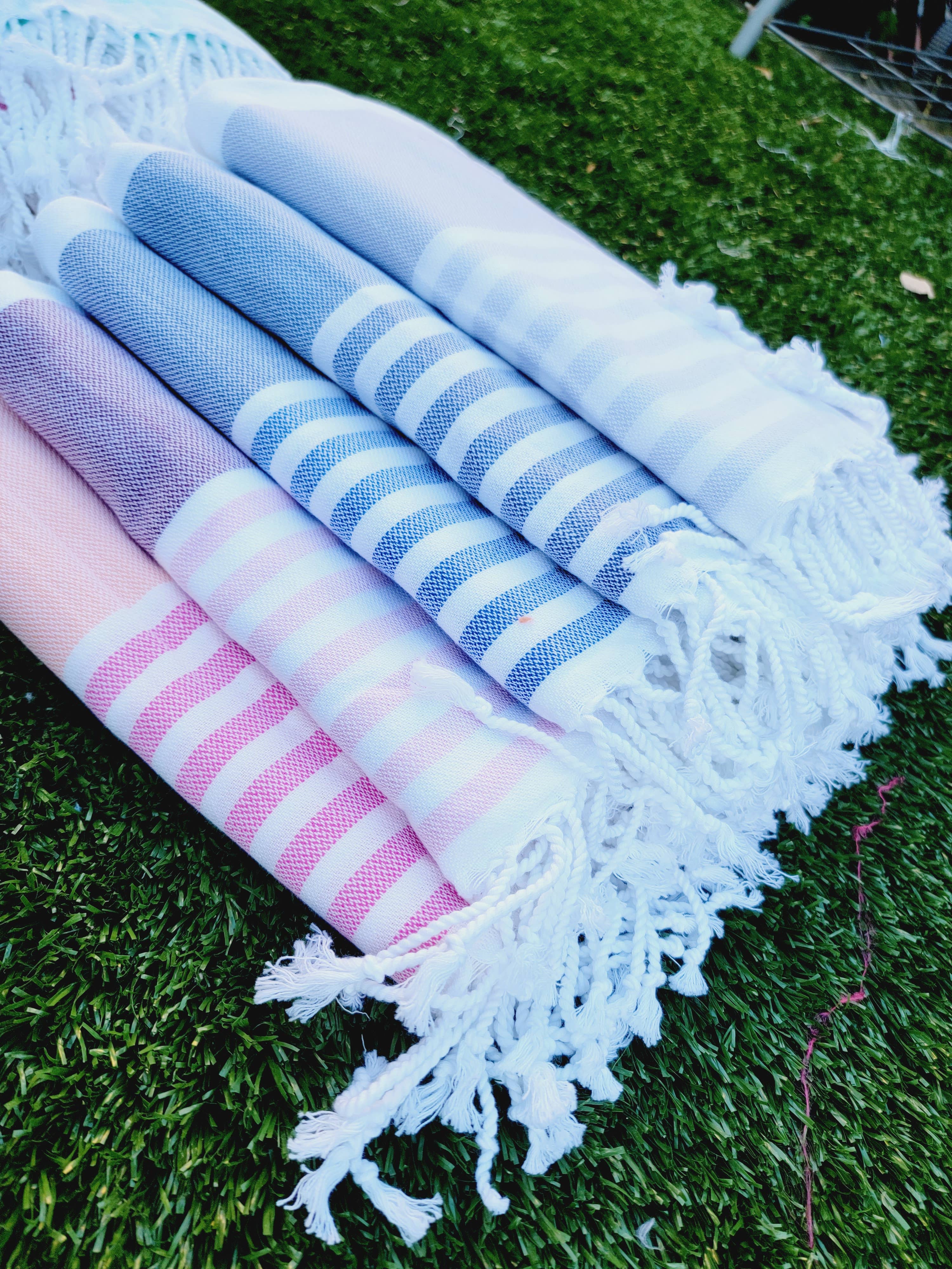 EBRU Home - Wholesale Beach Towel - 10 Beach Towel set, Assorted sand free Towel, Cabana Stripe7