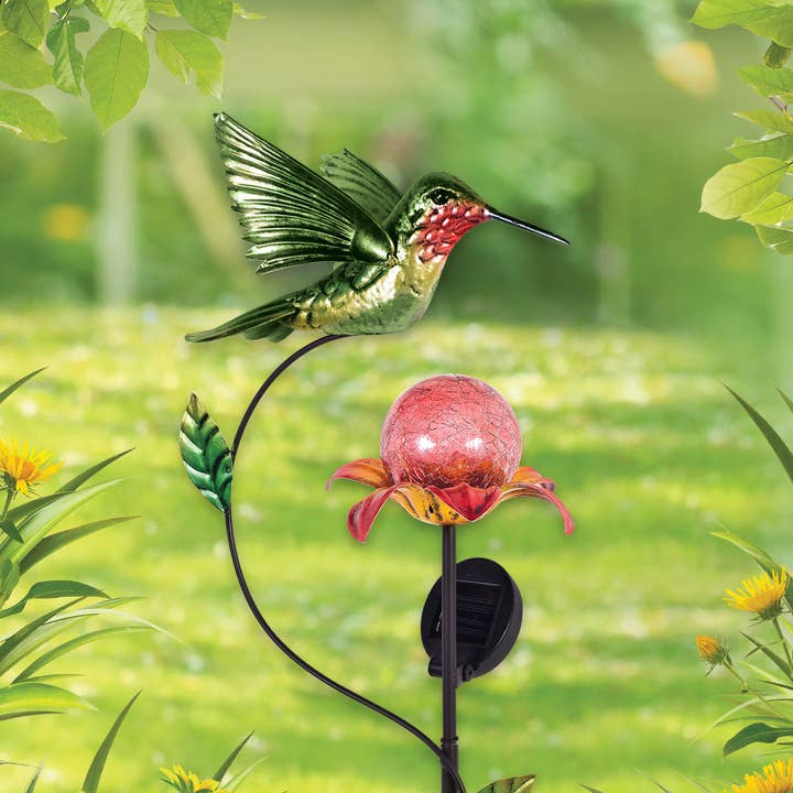 Sunset Vista Designs - Wholesale Garden/Lawn Stake - Hummingbird Solar Stake 46"