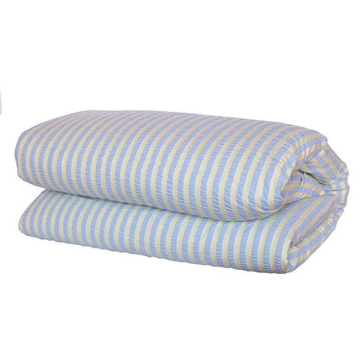 Mosey Me - Wholesale Quilt - Butter Blue Seersucker Quilt Cover