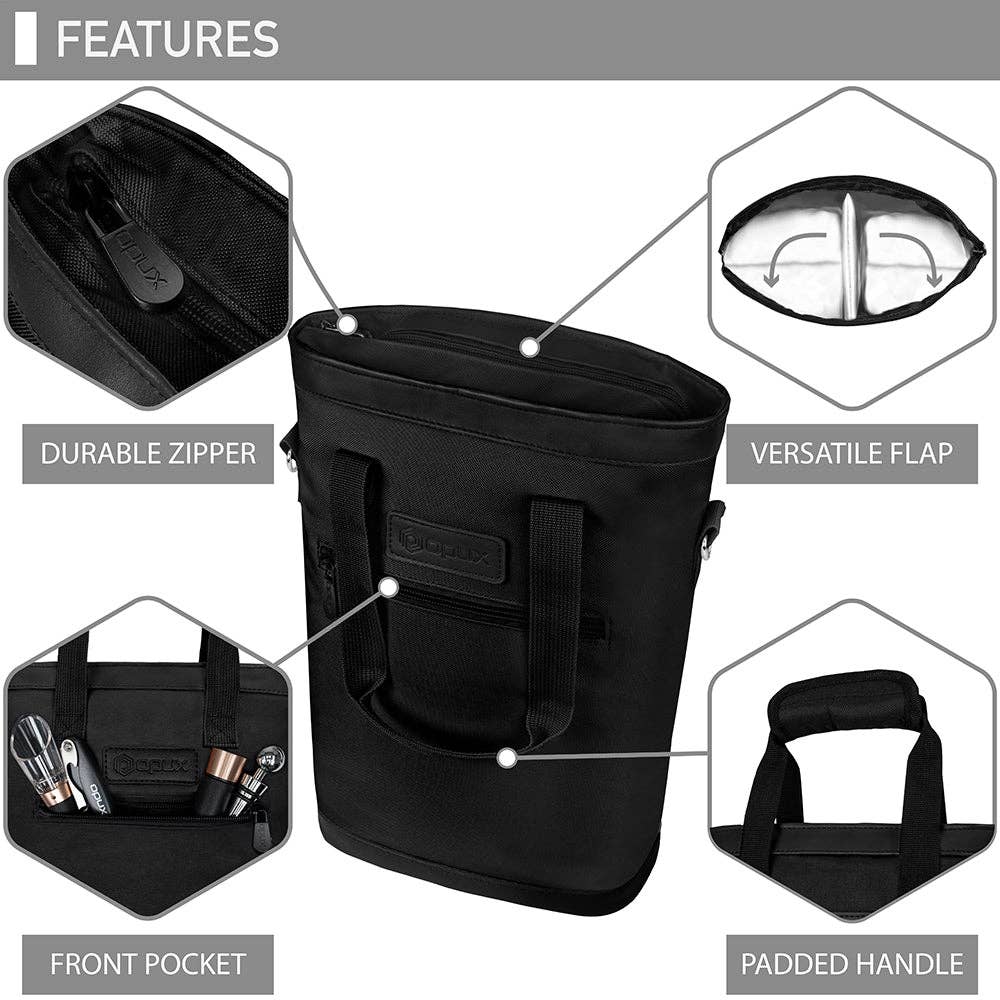 OPUX – wholesale Vinkasse – Klassisk vinväska för 2 flaskor24