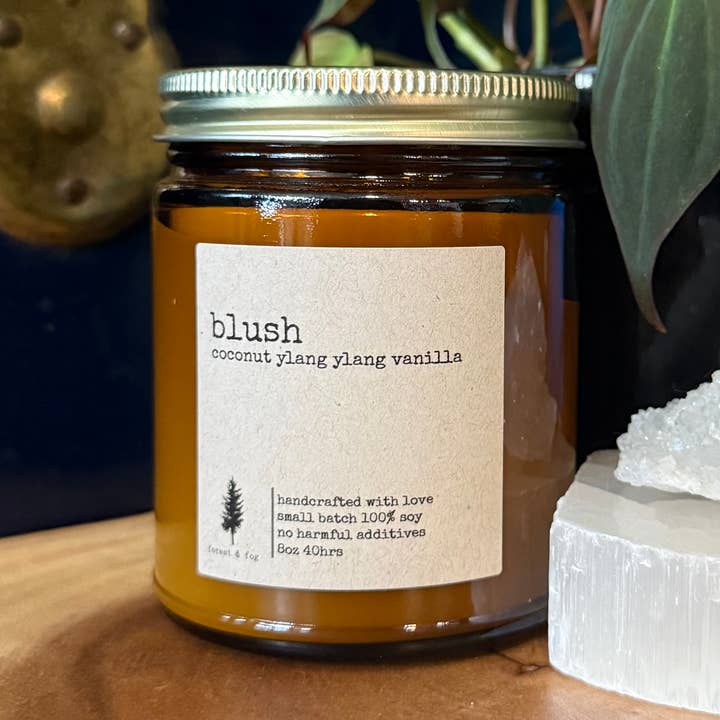 Vela de Soja Vertida à Mão de 8oz - Edição Limitada - Blush por atacado de forest & fog