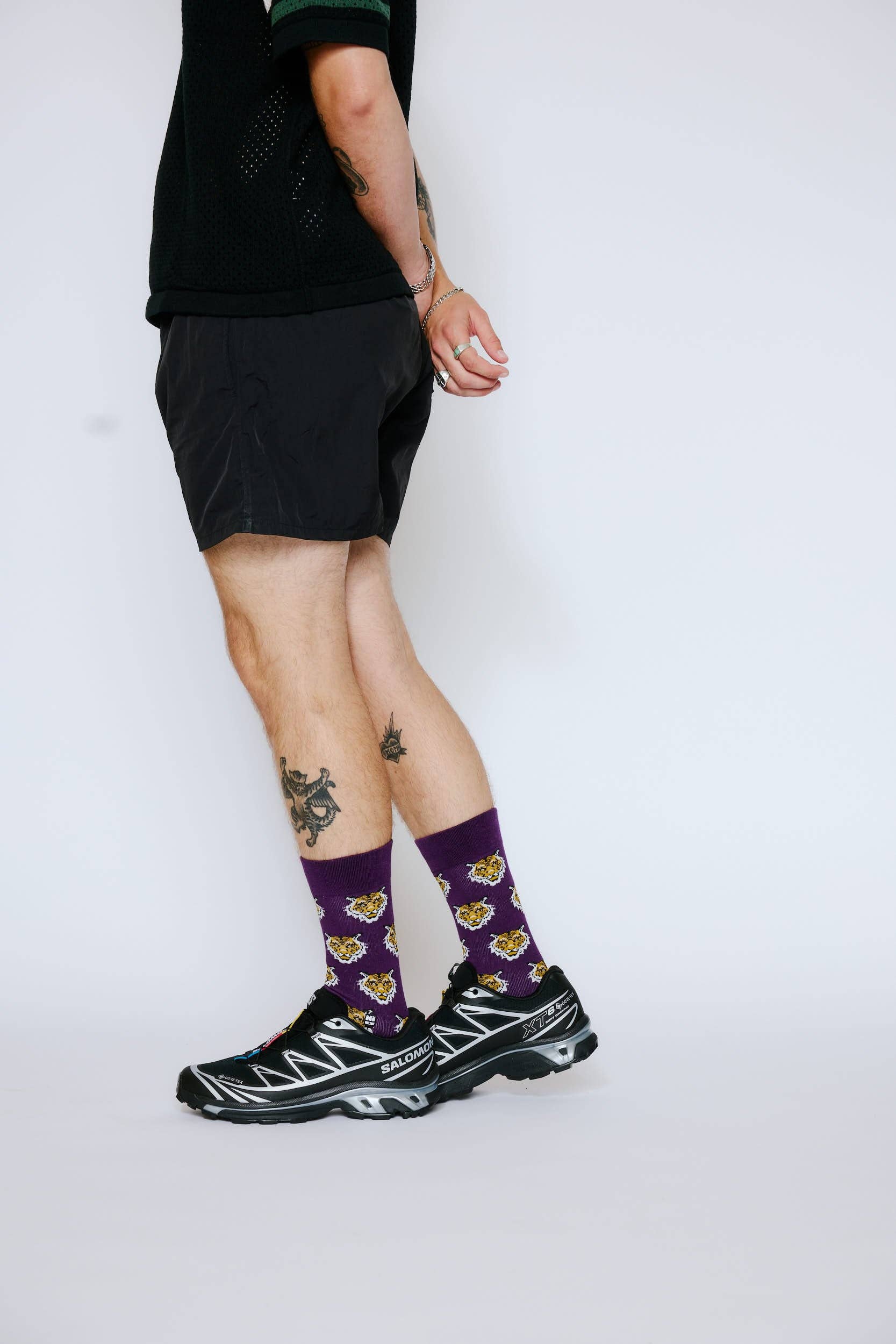 Bonfolk - Vente Chaussettes – unisexe - Violet Tiger1