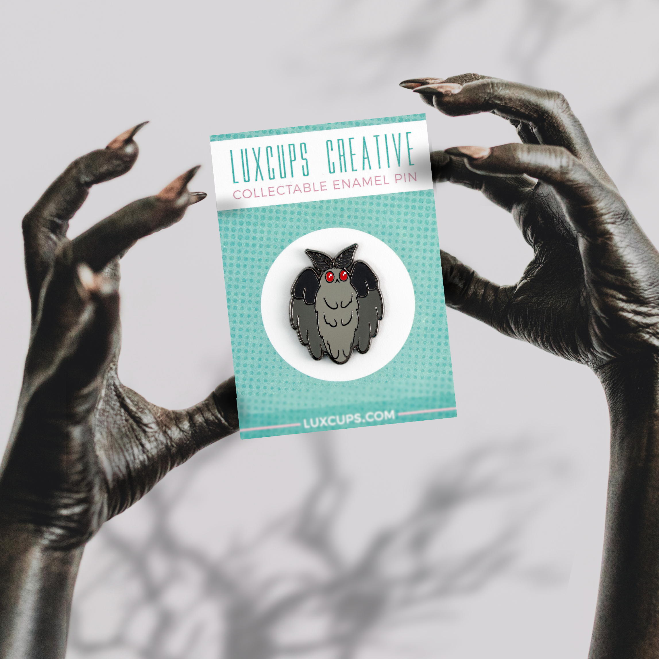 LuxCups Creative - Wholesale Lapel Pin/Button - Mothman Pin5