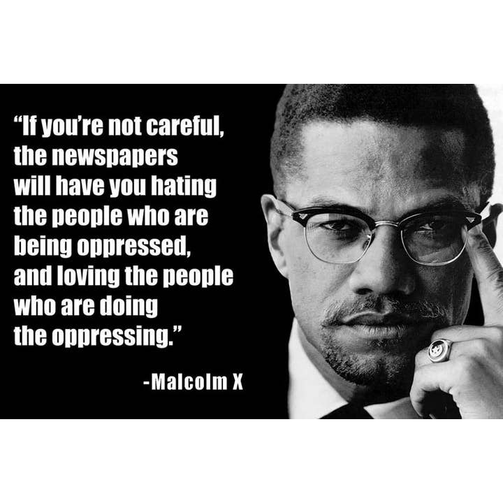 Carte postale - Citation de Malcolm X : Médias pour la vente par VisionWorks LLC