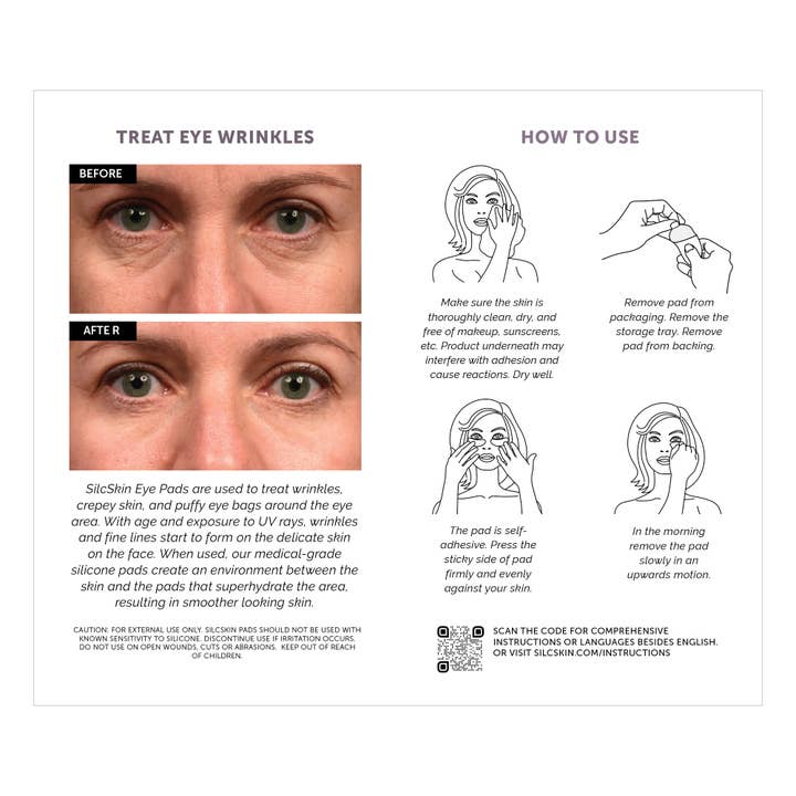 SilcSkin – wholesale Eye treatment mask – SilcSkin Eye Pad-Single Set