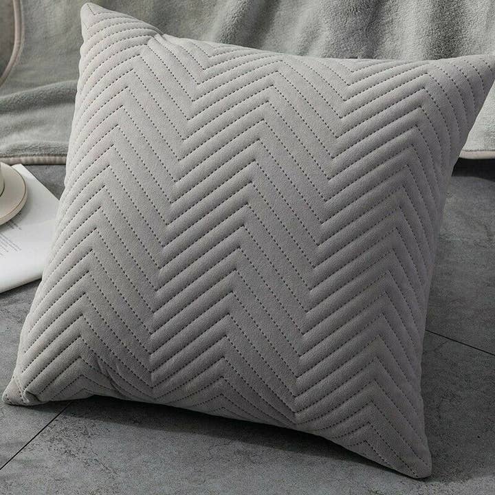 Herringbone Velvet Cushion Covers 18 X 18" for wholesale by RKAAS HOME
