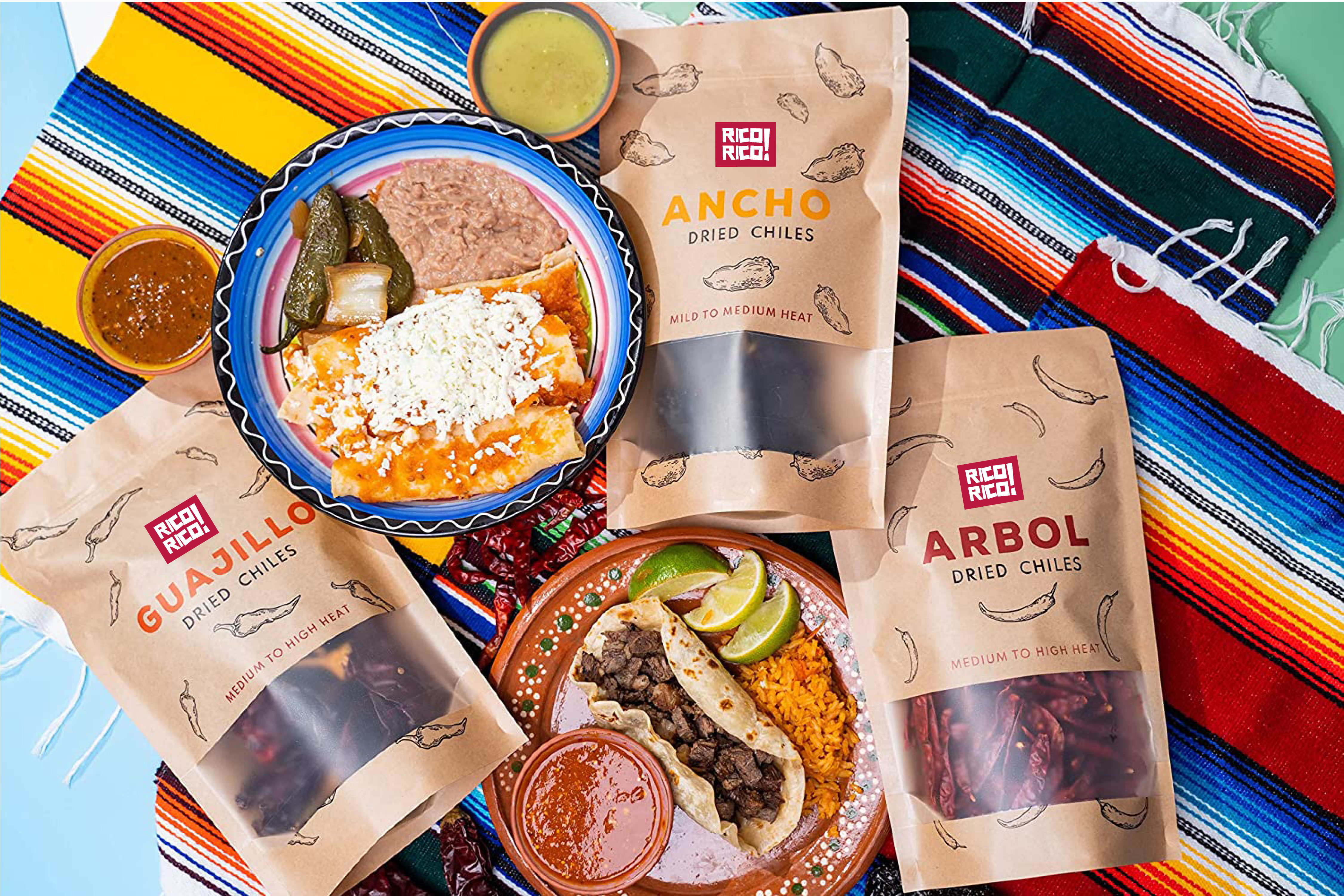 Rico Rico - Wholesale Dried Spice - Dried Chiles 3 Pack (4oz ea. | 12oz Total)3