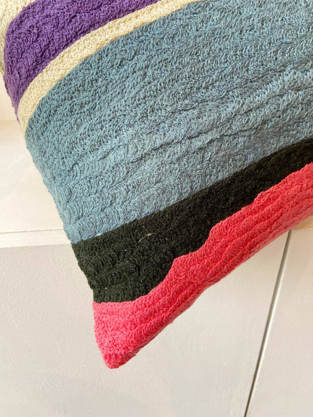 House of Roya Ltd - Vendita all'ingrosso Fodera cuscino decorativo - Copricuscino Rettangolare Onda Cremisi4