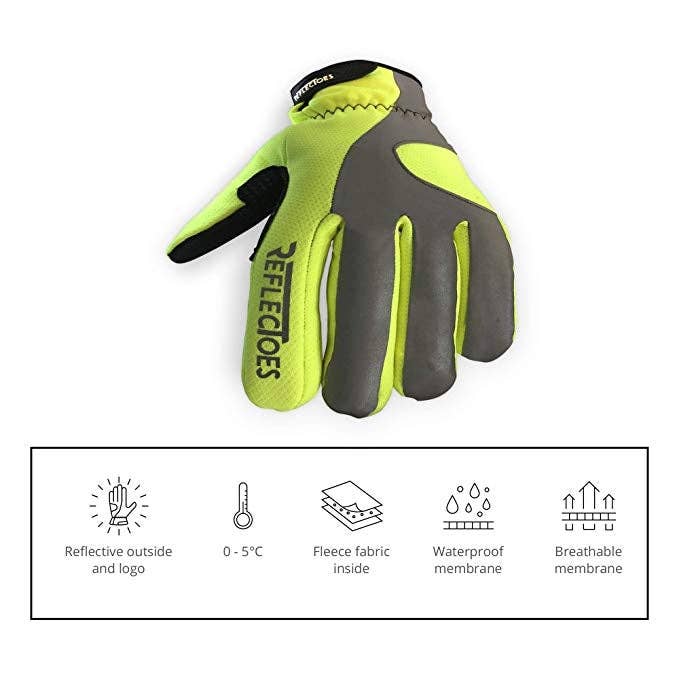 ReflecToes - Wholesale Gloves - Unisex - Reflective Fluorescent Cycling Gloves1