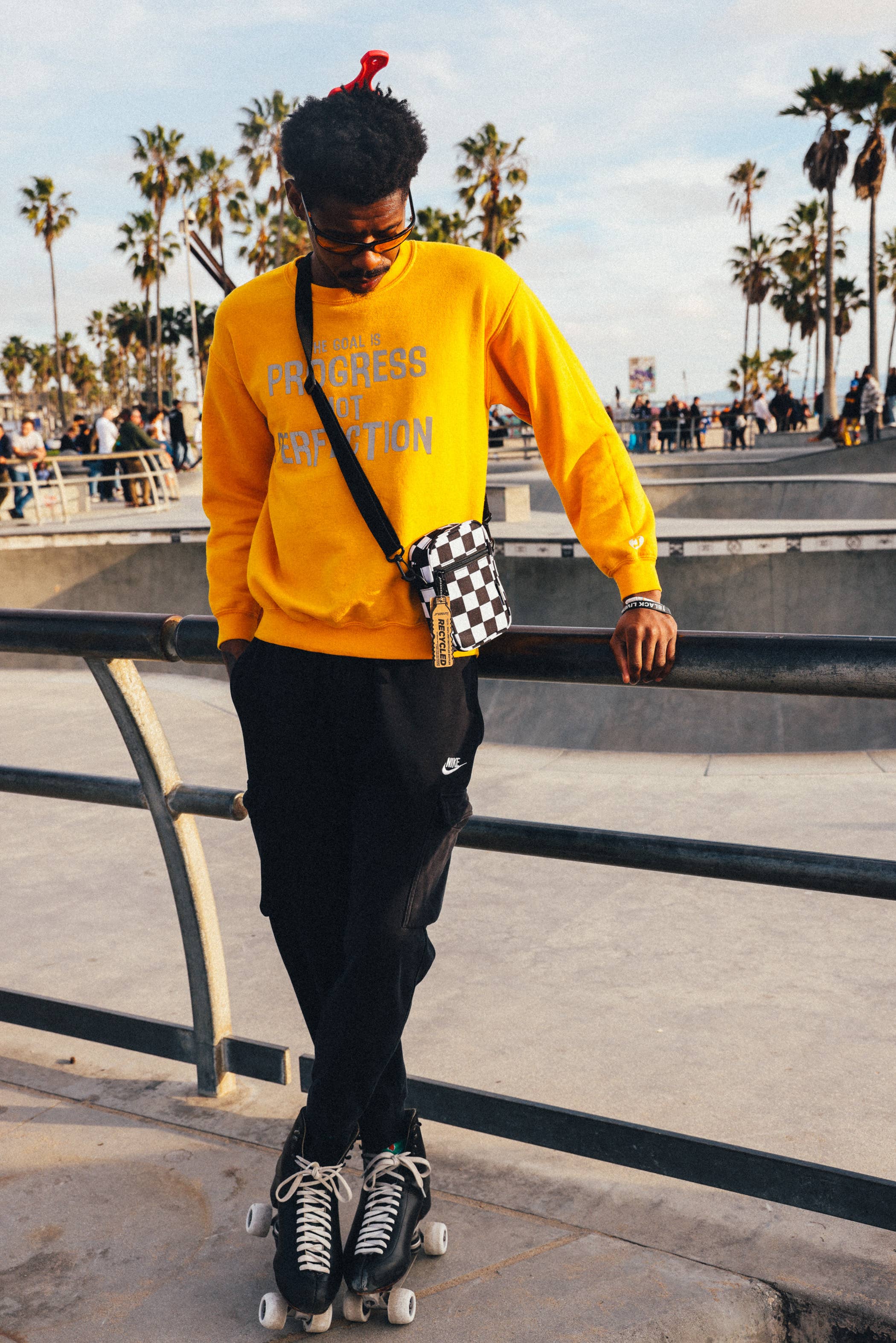 Fydelity - Vendita all'ingrosso Borsa a tracolla - Unisex - Borsa Mini Brick XL a scacchi in RPET riciclato3