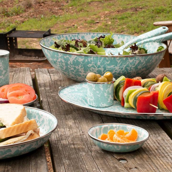 Golden Rabbit Home - Wholesale Serving Tray - Sea Glass Medium Tray