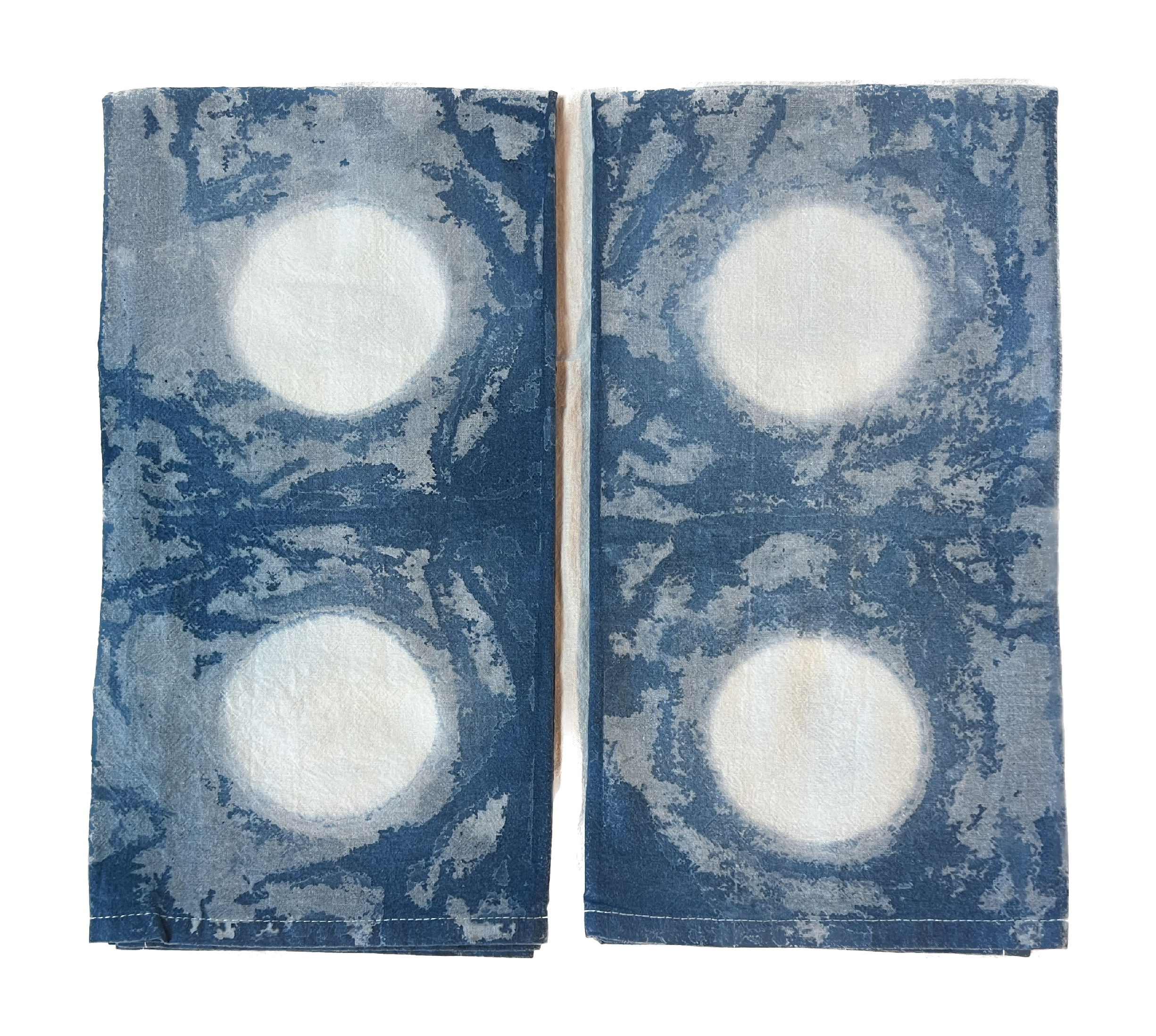 fiber + mud - Wholesale Tea Towel - Organic Cotton Indigo Dyed Shibori Tea Towels0