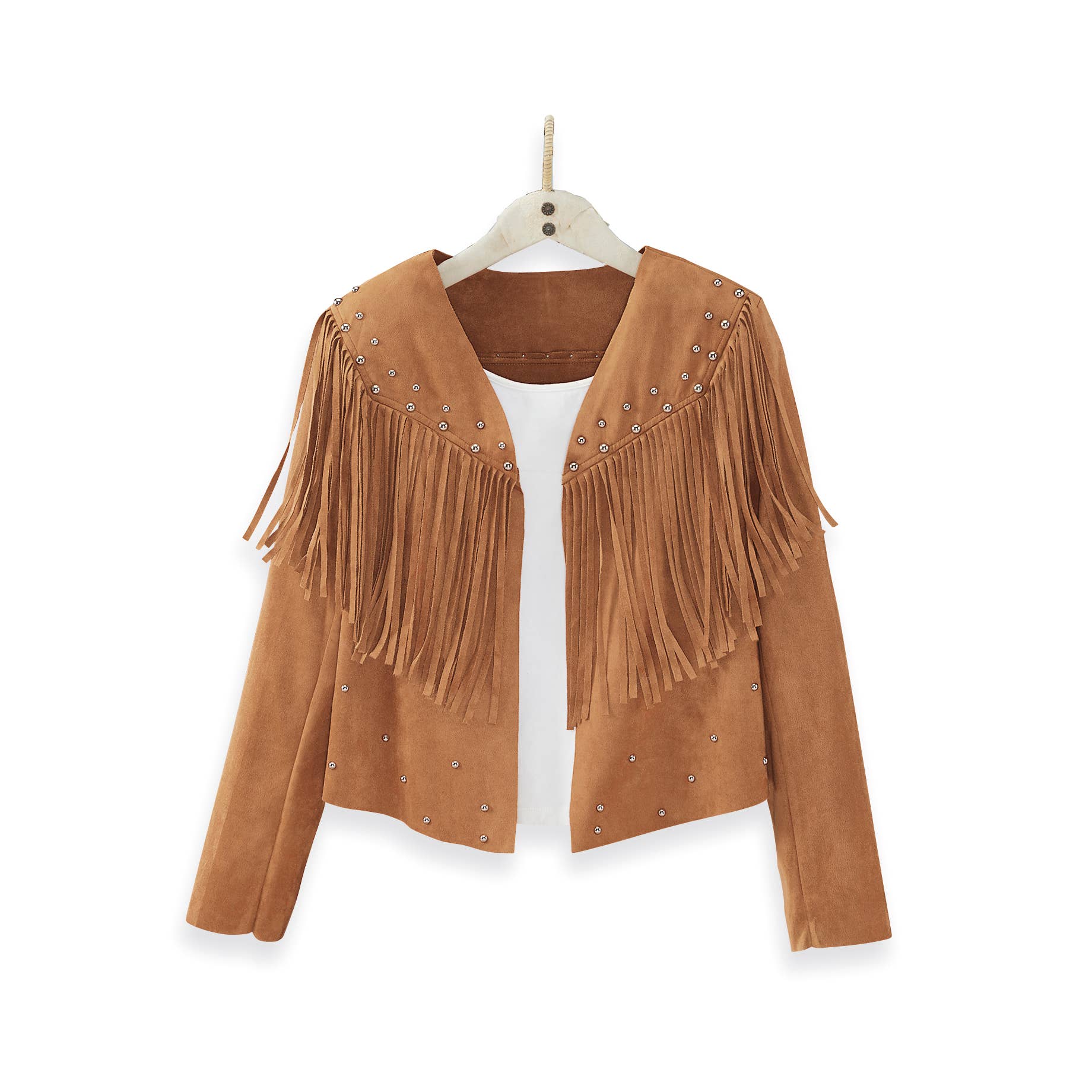 Back in the Saddle - Wholesale Jacket - Women's - Breakaway Fringed Faux-Suede Jacket