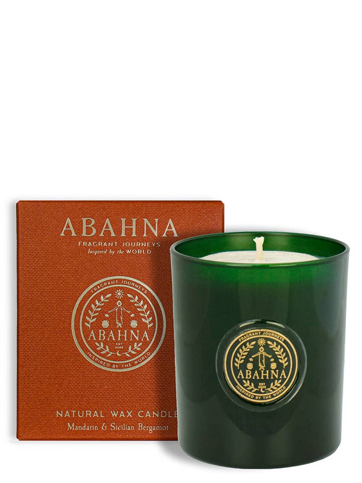 Natural wax candle - Mandarin & Sicilian Bergamot for wholesale by Abahna