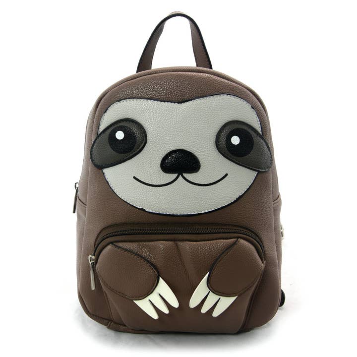 Sleepyville Critters - Mini Sloth Backpack in Vinyl Material for wholesale by COMECO INC