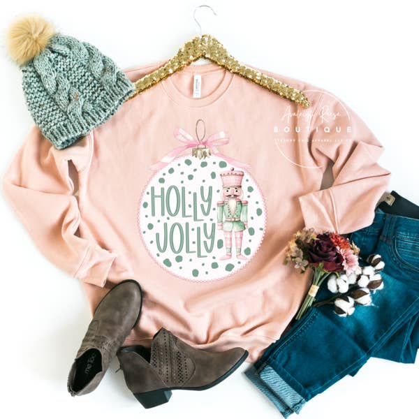 Trendy Chic Apparel LLC - Wholesale Graphic Sweatshirt - Women's - Holly Jolly Nutcracker Sweatshirts & T-Shirts 1