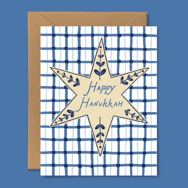 Happy Hanukkah Card for wholesale by Pink Pigeon Studio