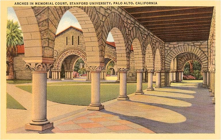Found Image Press - Wholesale Postcard - Postcard BA-10 Stanford, Palo Alto, California0