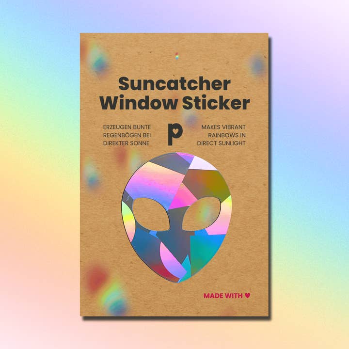 Zonvanger Raamsticker Alien, Regenboog Sticker voor wholesale door Plottkowski