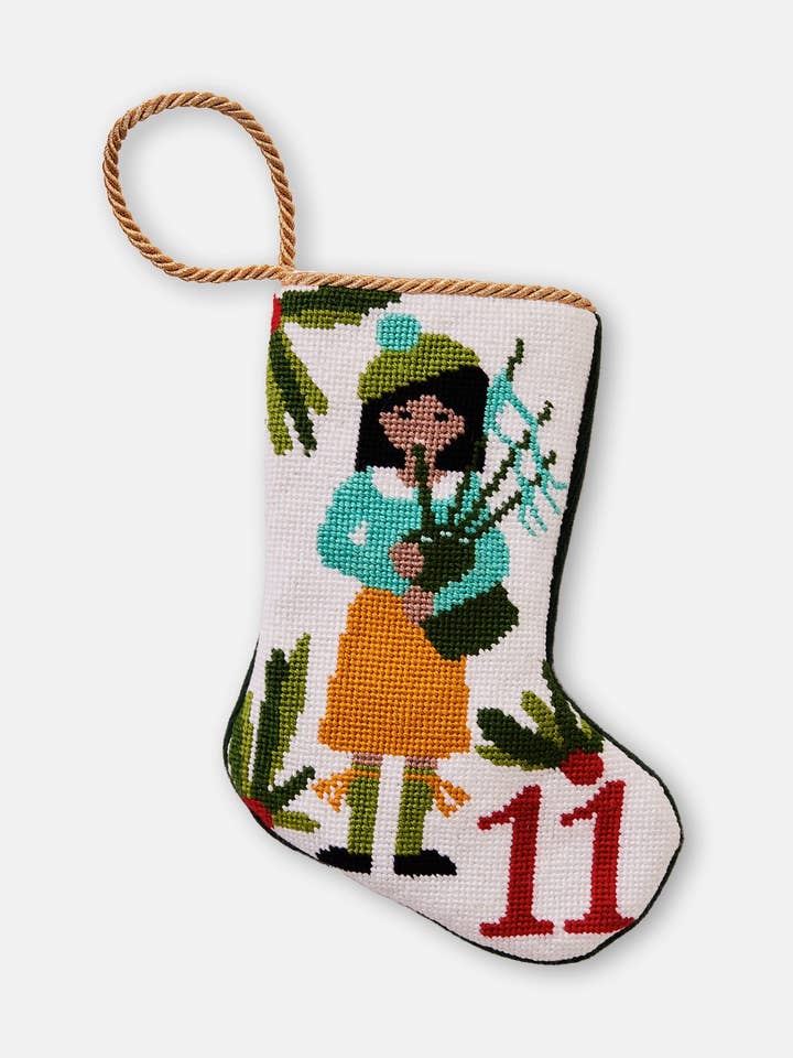 12 jours - 11 Pipers Piping pour la vente par Bauble Stockings