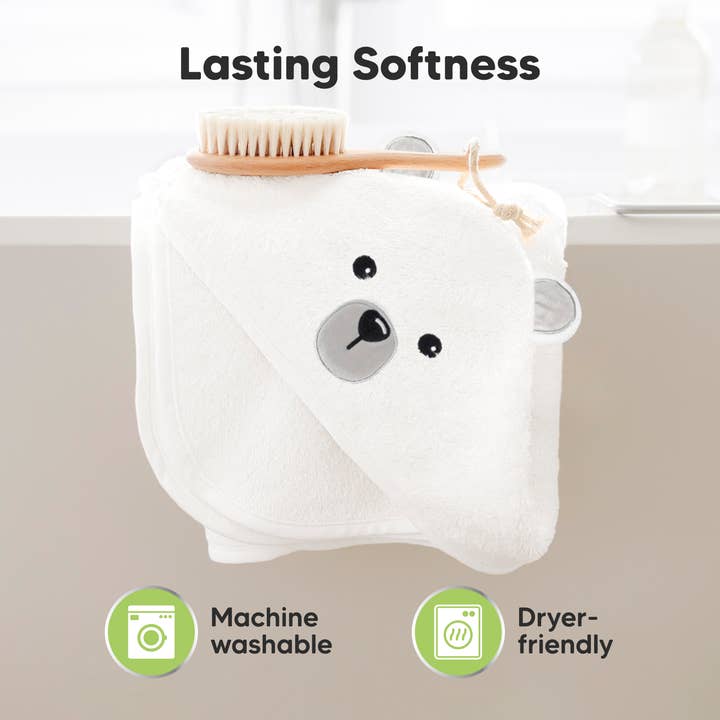 Polar KeaBabies Cuddle Baby Hooded Towel for wholesale on Faire