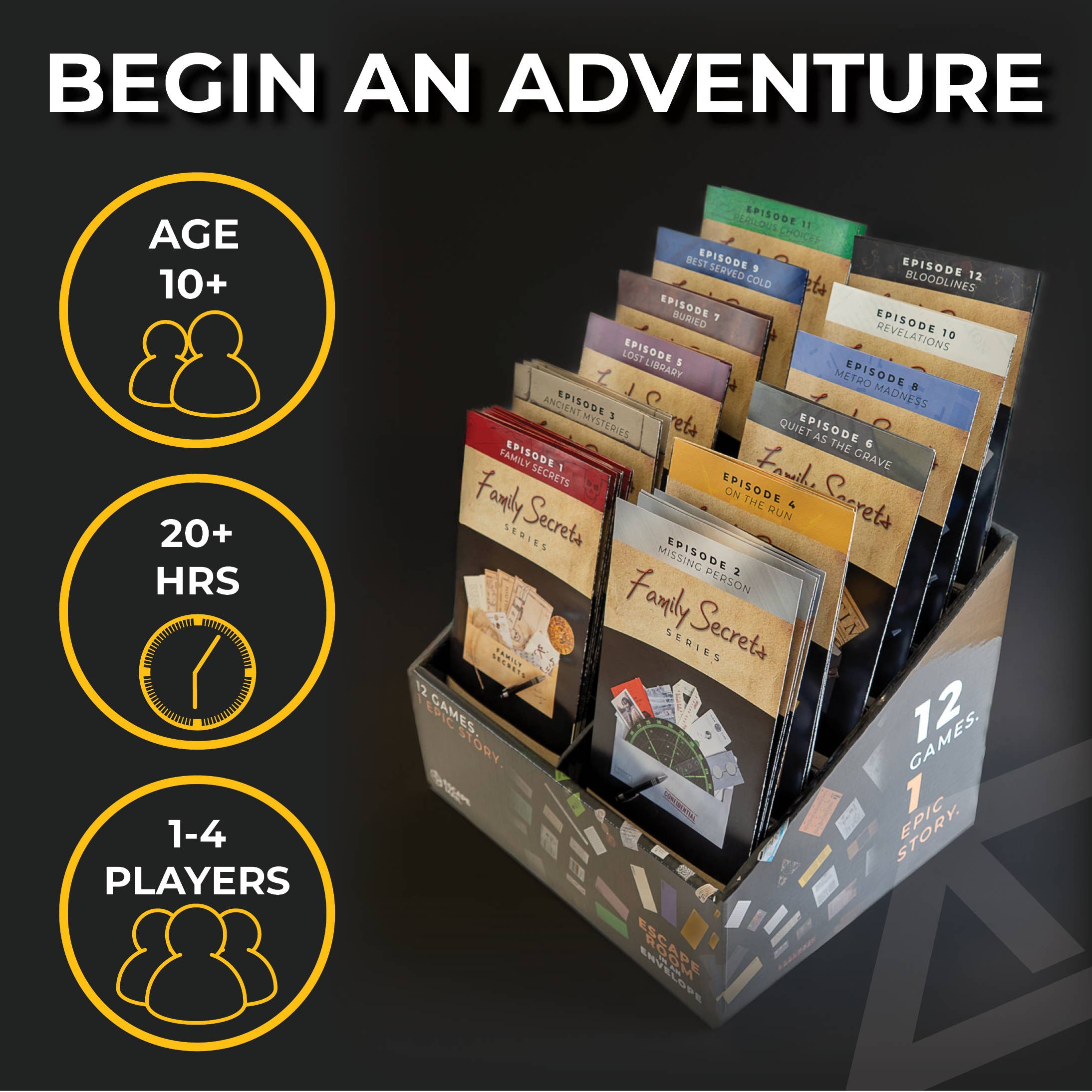 Escape Mail - Wholesale Board Game - Family Secrets Retail Starter Set1