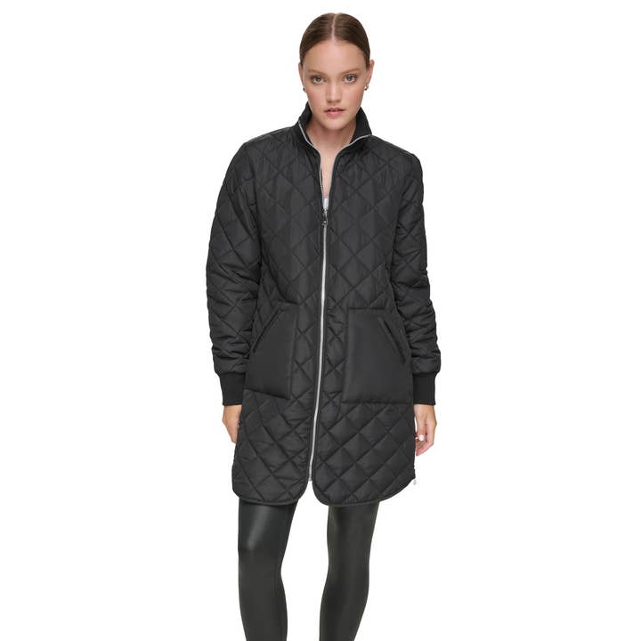 Quilted Longline Jacket with Side Zips for wholesale by Andrew Marc Sport