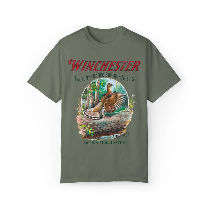 KILLER RETRO – wholesale Screen printed t-shirt – unisex – Restored Vintage Hunting Rifle Ad T-Shirt From The 70's5
