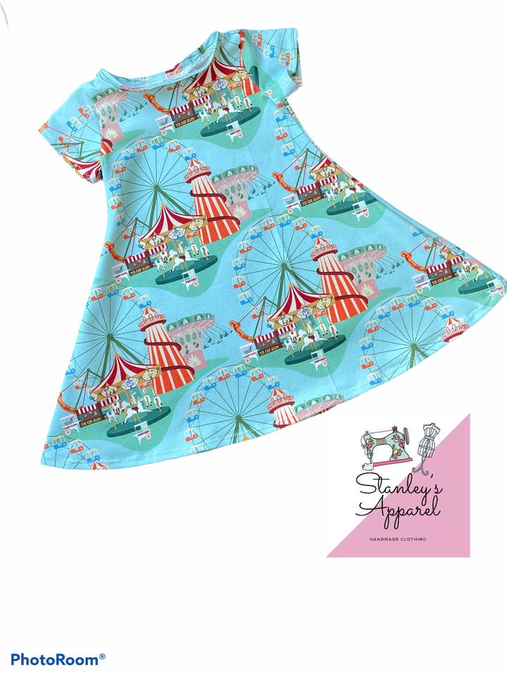 Fairground organic dress for wholesale by Stanley’s apparel