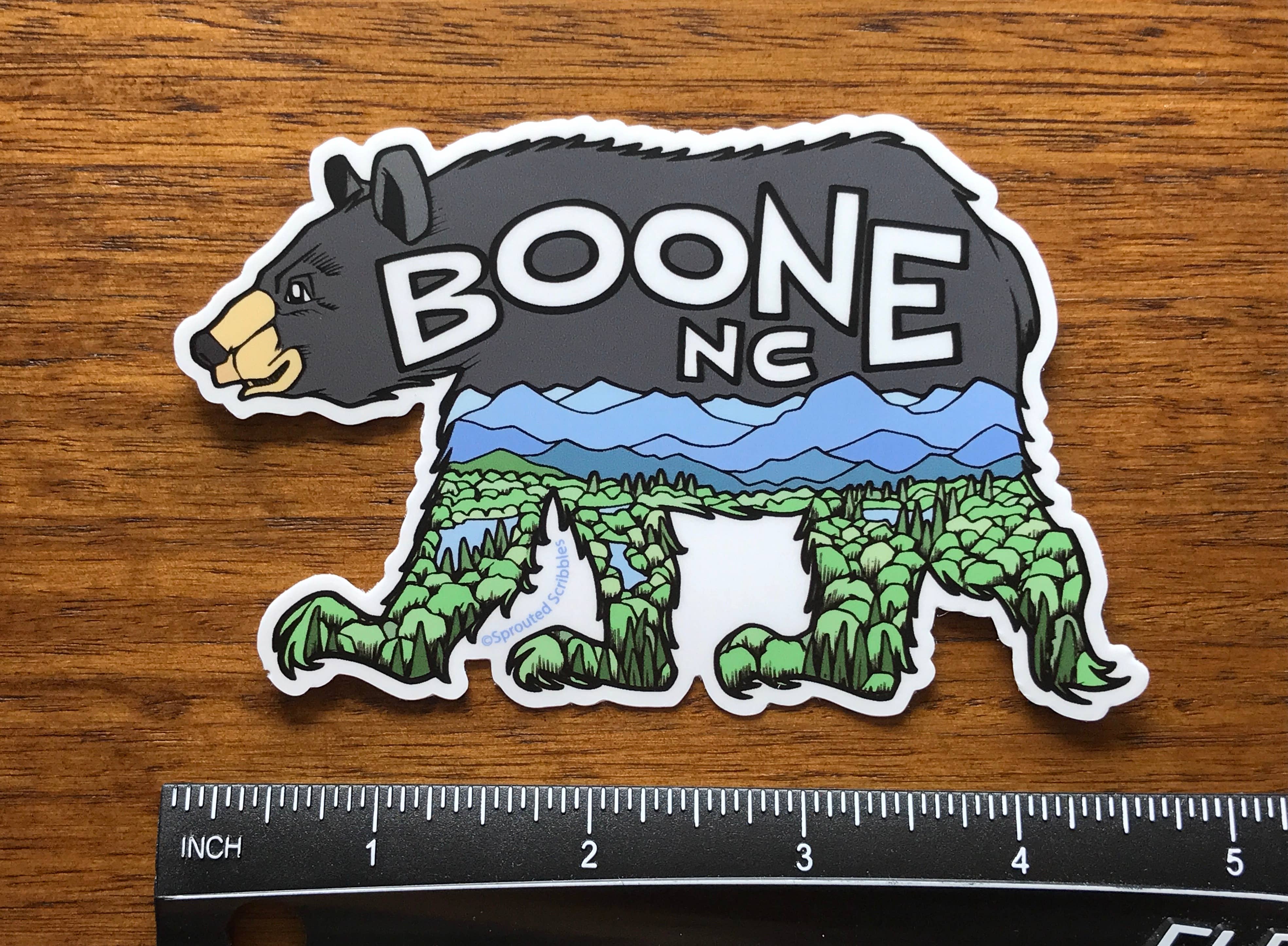 Sprouted Scribbles - Wholesale Sticker - Cute Boone NC Sticker Walking Bear Human Drawn Vinyl Decal2