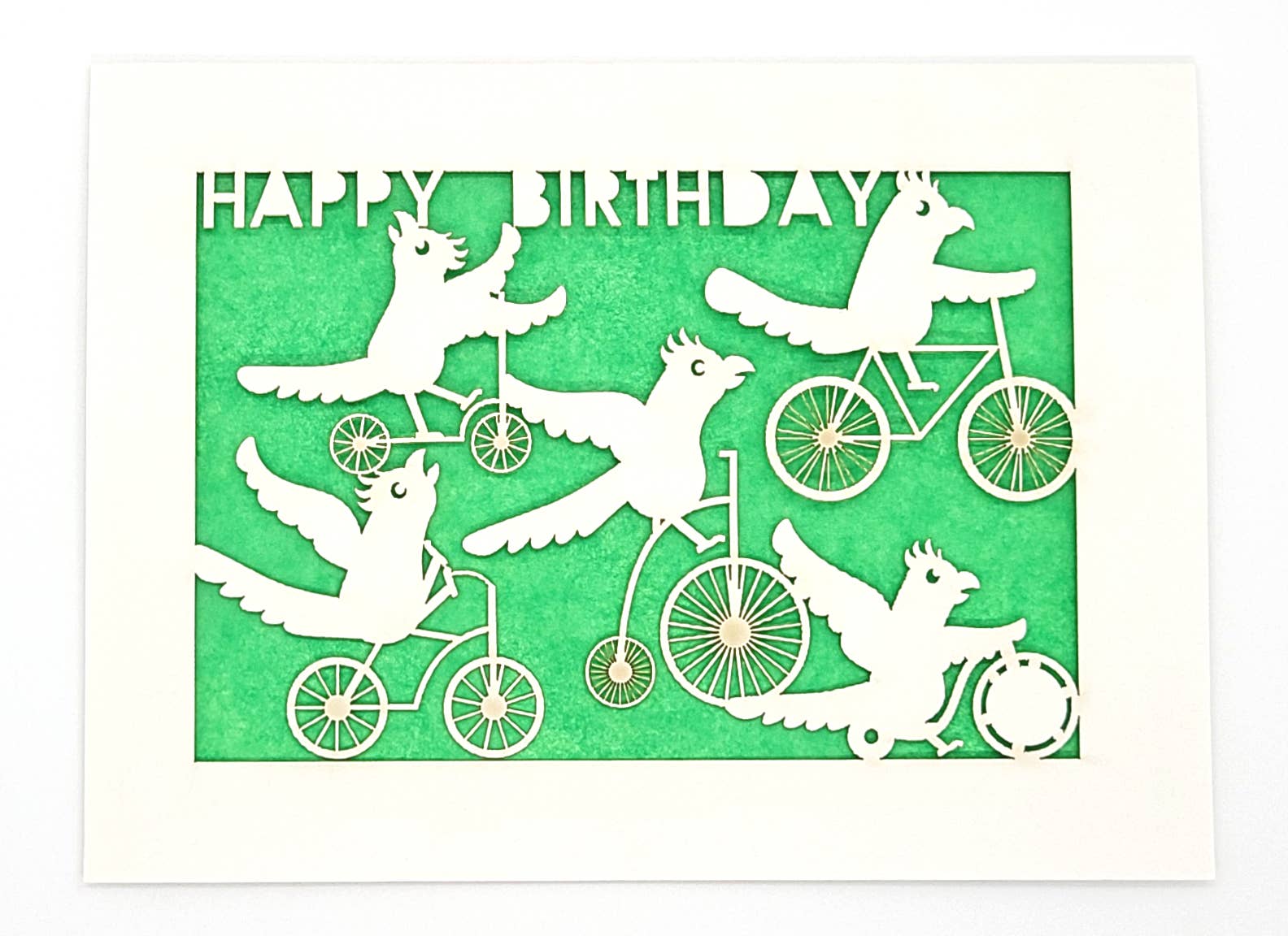 two hermanas - Wholesale Birthday Card - Happy Birthday - Parrots on Bikes Birthday Card5