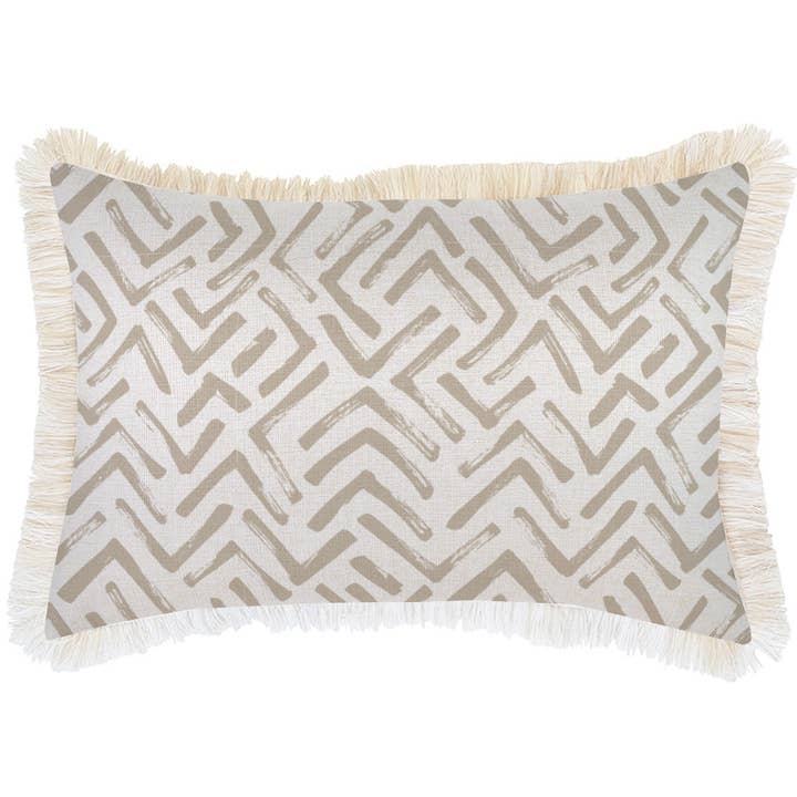 Kuddöverdrag-Coastal Fringe-Tribal-beige-35 cm x 50 cm för wholesale av Escape To Paradise