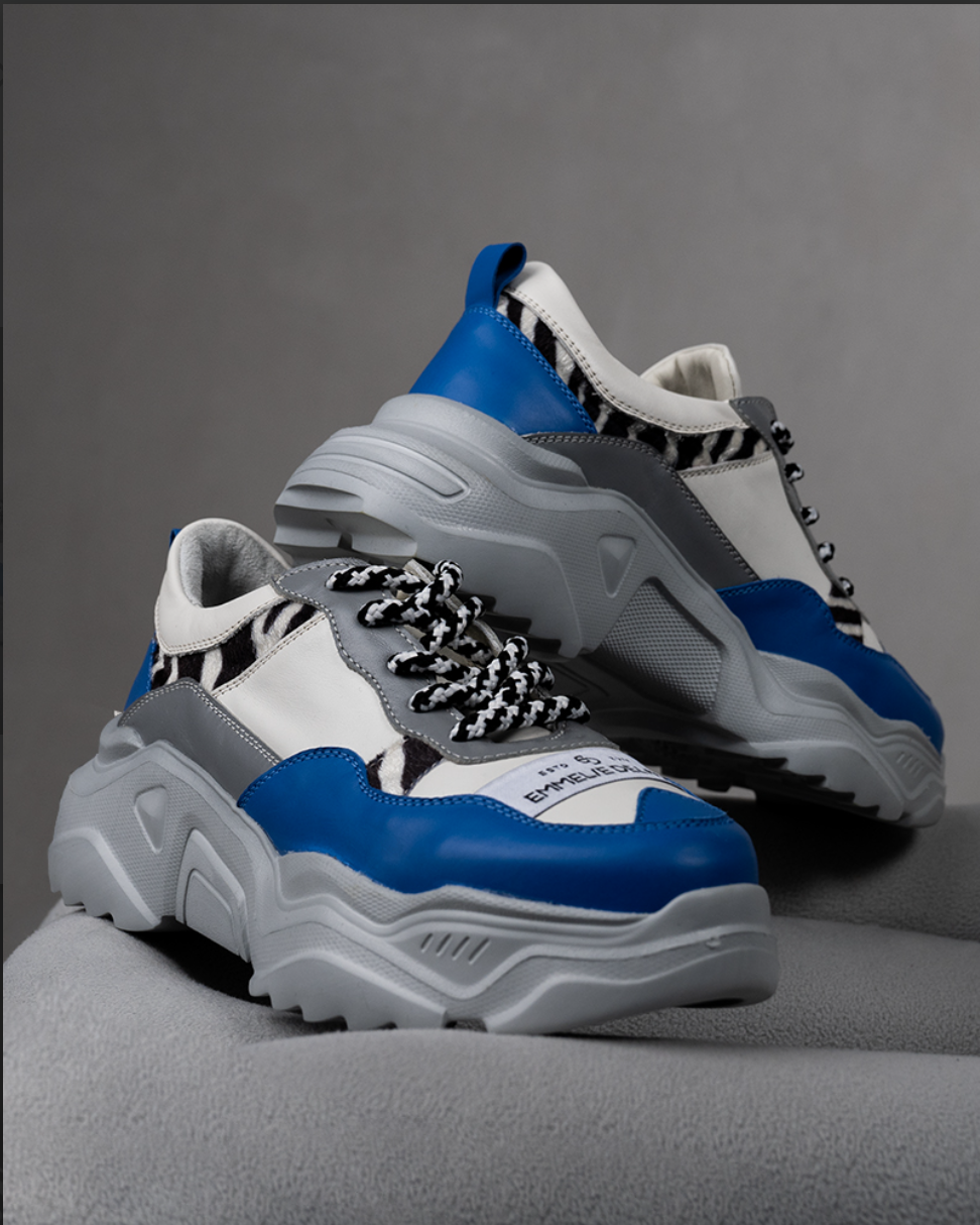 Nenya Fashion Limited - Wholesale Sneakers - Dames - Leather plateau sneakers met veters, zacht en stijlvol2