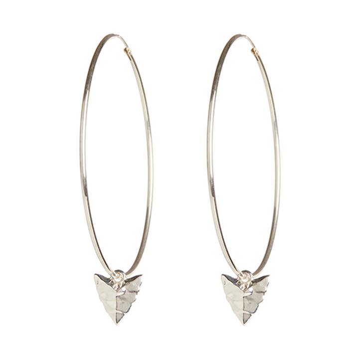 Moderna primitiva stora hoops Silver för wholesale av Rachel Entwistle Jewellery