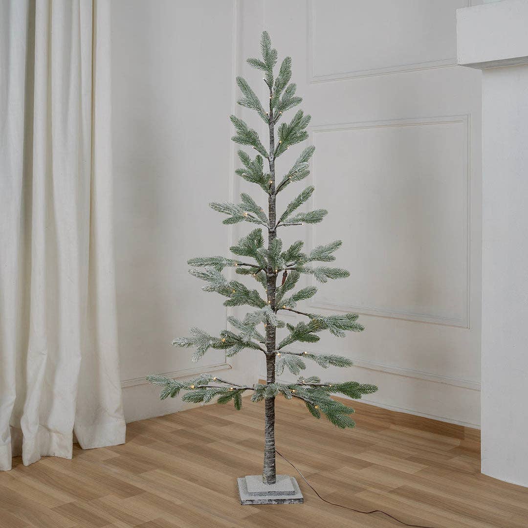 Joy By - Wholesale Artificial Christmas Tree - Flocked Flocked Porch Tree with LED Lights2