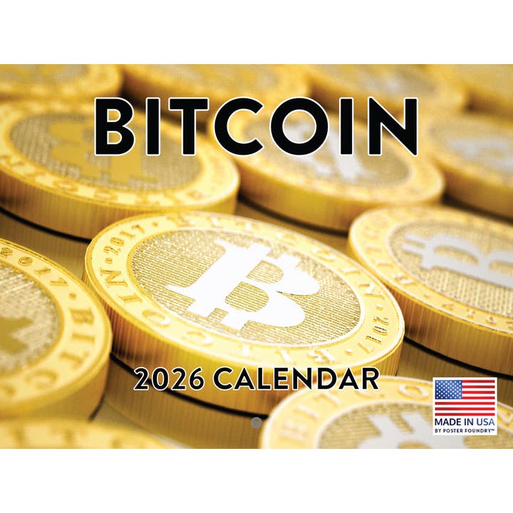 Calendrier Bitcoin 2026 Calendrier Mensuel Mural 12 Mois | Fabriqué aux États-Unis pour la vente par 2026 Calendars