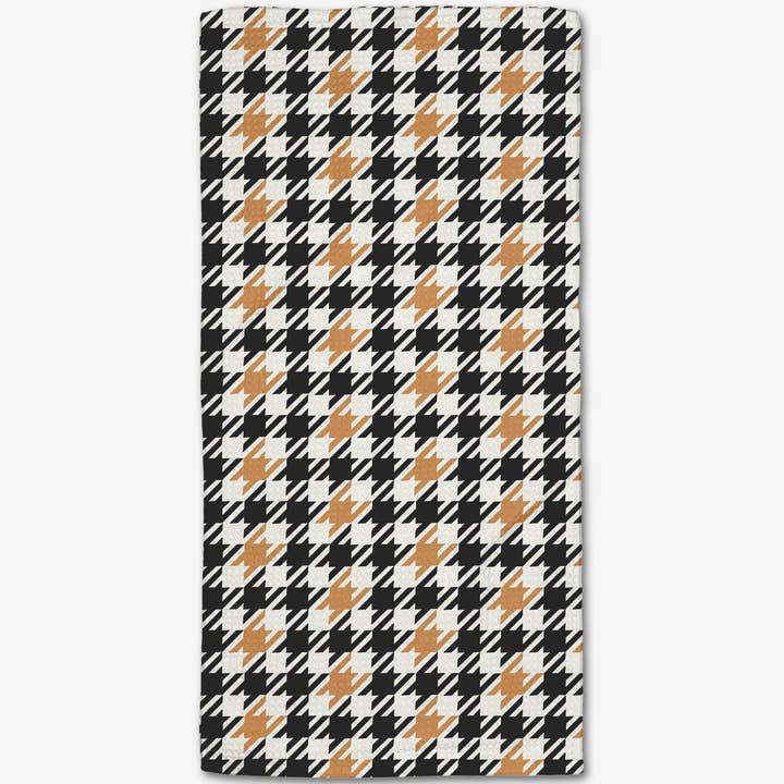 Geometry - Wholesale Tea Towel - Golden Houndstooth Bar Towel