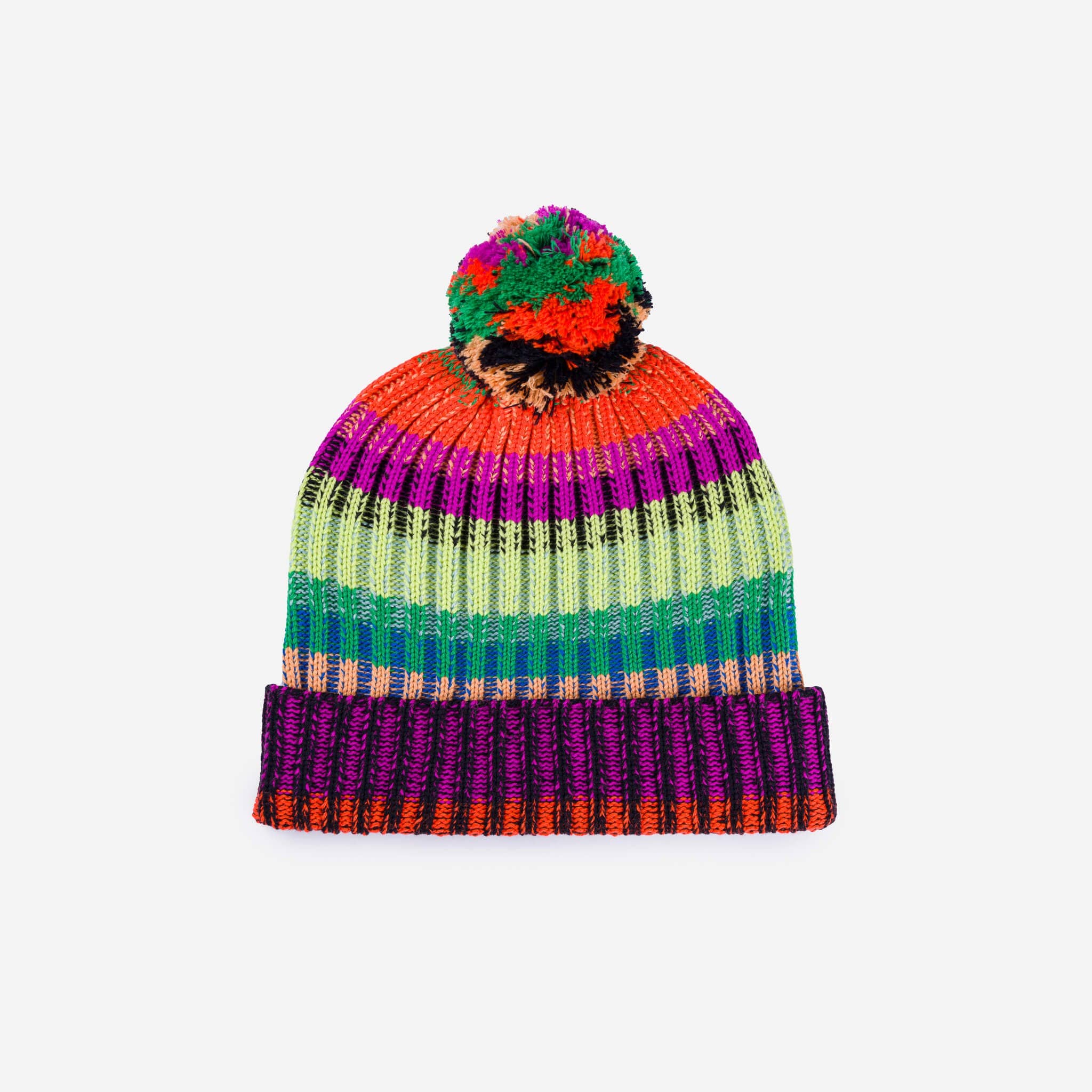 VERLOOP | knits - Venta al por mayor Gorro de lana - Mujer - Gorro con pompón con estampado de rayas0