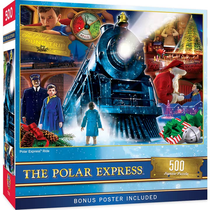Masterpieces Puzzles - Wholesale Puzzle - Adult - The Polar Express - Ride 500 Piece Glitter Puzzle