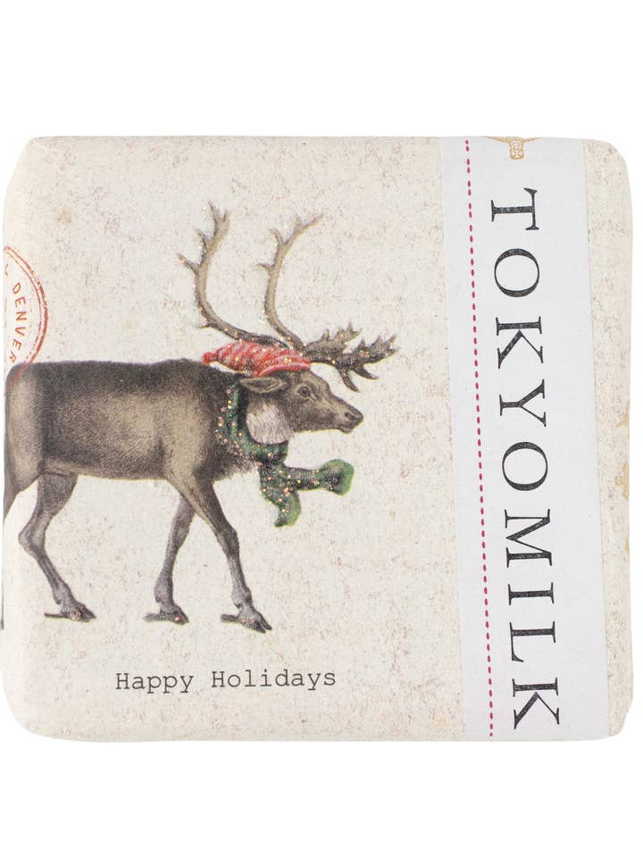 HAPPY HOLIDAYS REINDEER FINEST PERFUMED SOAP for wholesale by TokyoMilk